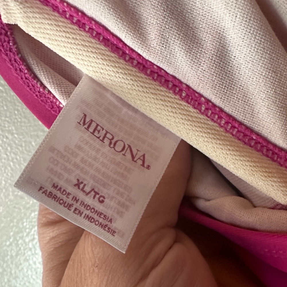Pink Ruched One-Piece Swimsuit - Picture 4 of 4